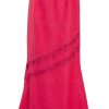 MINC ecofashion Maxi Skirt in Fuchsia Linen with Floral Embroidery