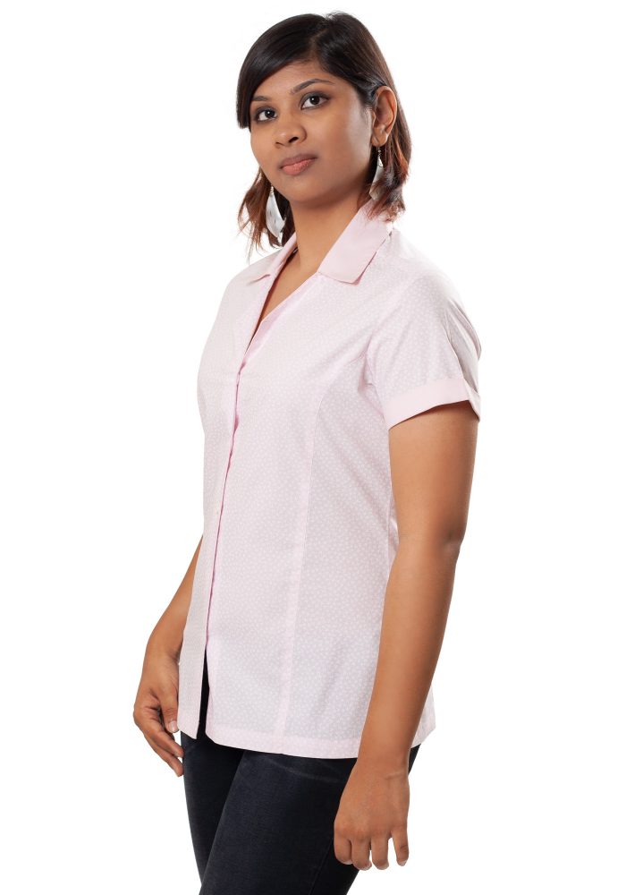 MINC ecofashion Monochrome Shirt In Pink Printed Cotton