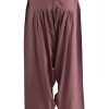 MINC ecofashion Pleated Drawstring Pants in Purple Khadi Cotton