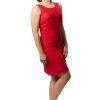 MINC ecofriendly high fashion Stephanie Short Dress In Bright Red Linen