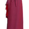 MINC Ankle Length Side Ruffle Skirt in Purple Linen