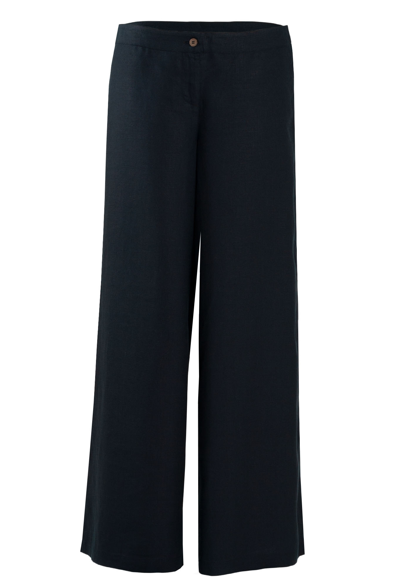 MINC Classic Palazzo in Black Linen Front