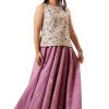 MINC Eco Friendly Bridal Couture Embroidered Pink Khadi Cotton Lehenga