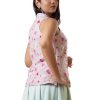 MINC Hand Embroidered Cut Away Shoulder Short Top In Lilac Linen