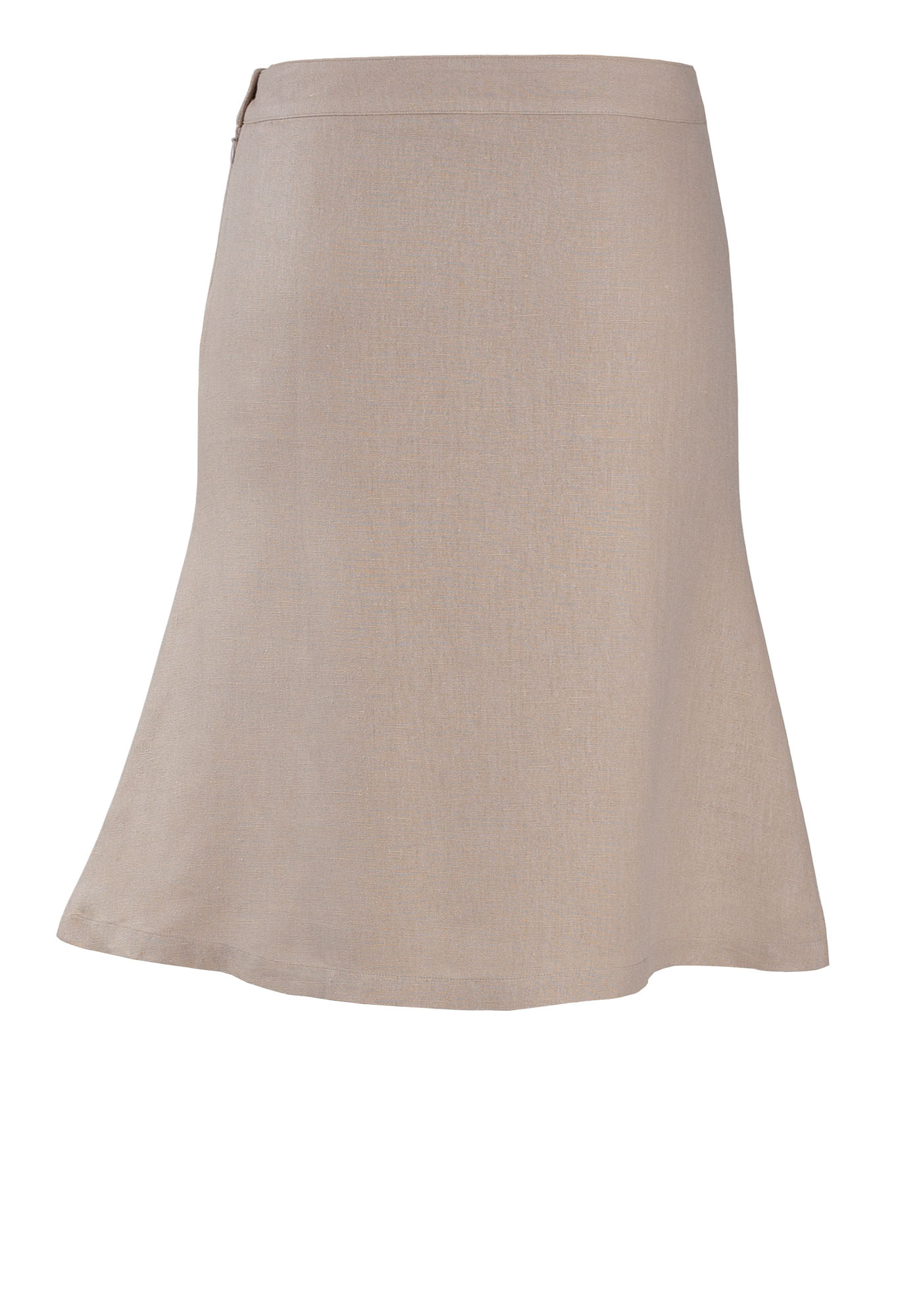 MINC Knee Length A-Line Skirt in Off-White Linen
