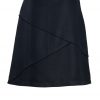 MINC Knee Length Raw Edge Skirt in Black Linen