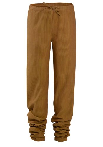 MINC Yellow & Red Striped Handloom Cotton Drawstring Pants