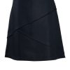 MINC ecofashion Knee Length Raw Edge Skirt in Black Linen