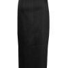 MINC Asymmetric Ankle Length Skirt in Black Silk