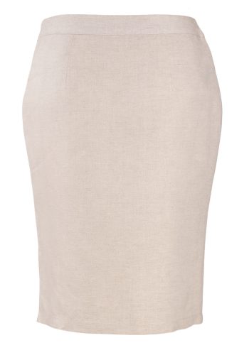 MINC Asymmetric Knee Length Skirt in Off-White Linen