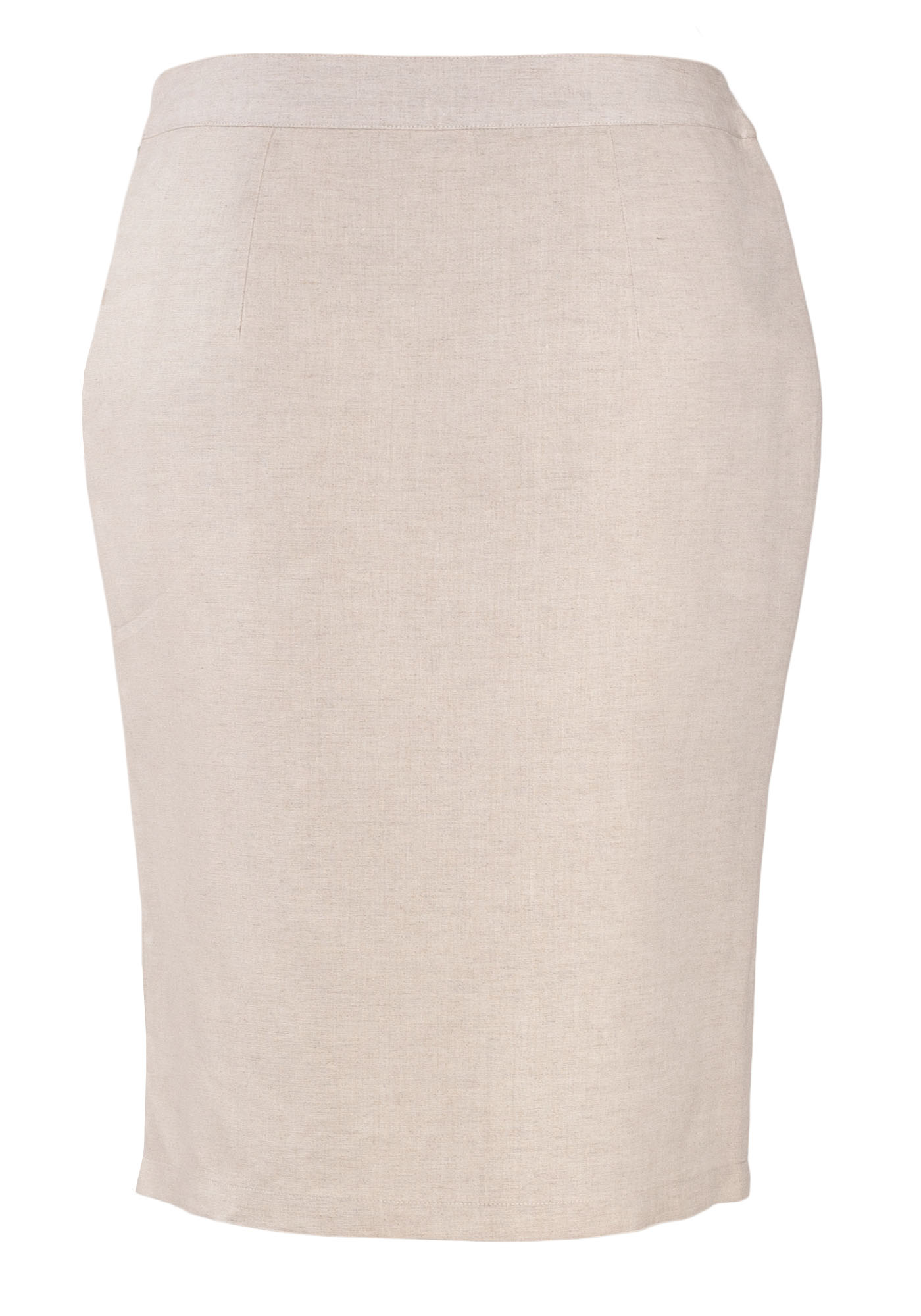 MINC Asymmetric Knee Length Skirt in Off-White Linen