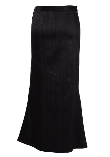 MINC Maxi Skirt with Asymmetric Detail in Black Silk