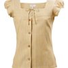 MINC Petite Buttercup Girls Top in Yellow Khadi Cotton