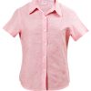 MINC Petite Carnation Girls Classic Shirt in Embroidered Pink Cotton