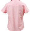 MINC Petite Carnation Girls Shirt in Embroidered Pink Cotton