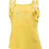 MINC Petite Daffodil Girls Embroidered Top in Yellow Khadi Cotton