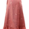MINC Petite Desert Rose Embroidered Girls Skirt in Pink Khadi Cotton