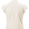 MINC Petite Embroidered Girls Classic Shirt in Off White Khadi Cotton