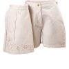 MINC Petite Embroidered Girls Skorts in Off White Linen