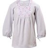 MINC Petite Embroidered Girls Top in Powder Blue Khadi Cotton
