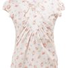 MINC Petite Gathered Yoke Girls Short Top in Printed Cotton