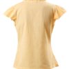 MINC Petite Gathered Yoke Girls Short Top in Yellow Khadi Cotton
