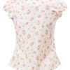 MINC Petite Gathered Yoke Girls Top in Printed Cotton