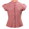 MINC Petite Girls Couture Shirt in Dusty Red Khadi Cotton