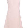 MINC Petite Girls Embroidered Short Dress in Lotus Pink Linen