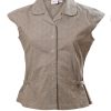 MINC Petite Girls Shirt Top in Embroidered Ivy Green Cotton
