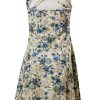 MINC Petite Girls Short Halter Dress in Floral Printed Cotton