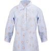 MINC Petite Girls Sleepwear Top in Printed Blue Cotton