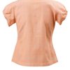 MINC Petite Honey Dew Embroidered Girls Top In Orange Khadi Cotton