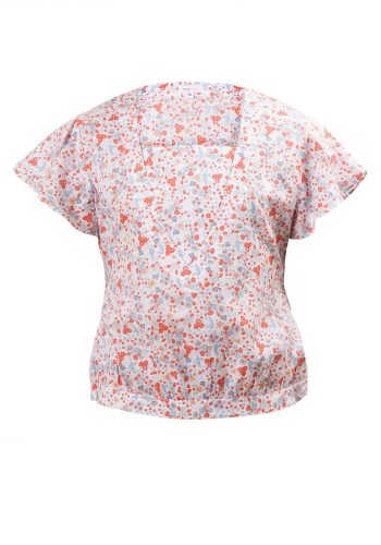 MINC Petite Inset Yoke Girls Top in Floral Printed Cotton
