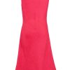 MINC Petite Juicy Raspberry Girls Cowl Neck Dress in Fuchsia Linen