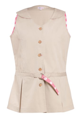 MINC Petite Nomad Girls Short Jacket Dress in Beige Cotton Twill