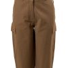 MINC Petite Nutmeg Girls Long Shorts in Brown Ribbed Cotton Cord