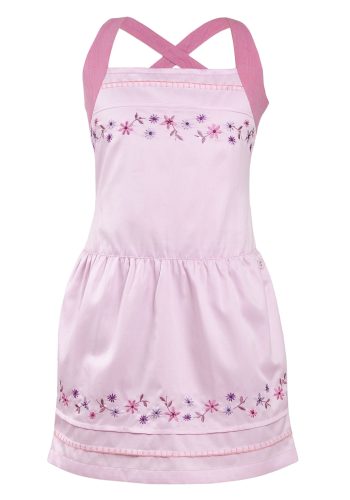 MINC Petite Princess Pink Girls Short Dress in Cotton Satin
