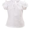 MINC Petite Snowflake Girls Top in White Linen Cotton