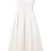 MINC Petite Summer Love Embroidered Girls Dress in White Silk