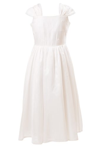 MINC Petite Summer Love Holy Communion Embroidered Girls Dress in White Silk