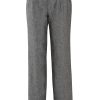 MINC Pleated Linen Trousers in Frost Grey