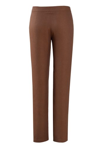 MINC Womens Narrow Trousers in Brown Linen
