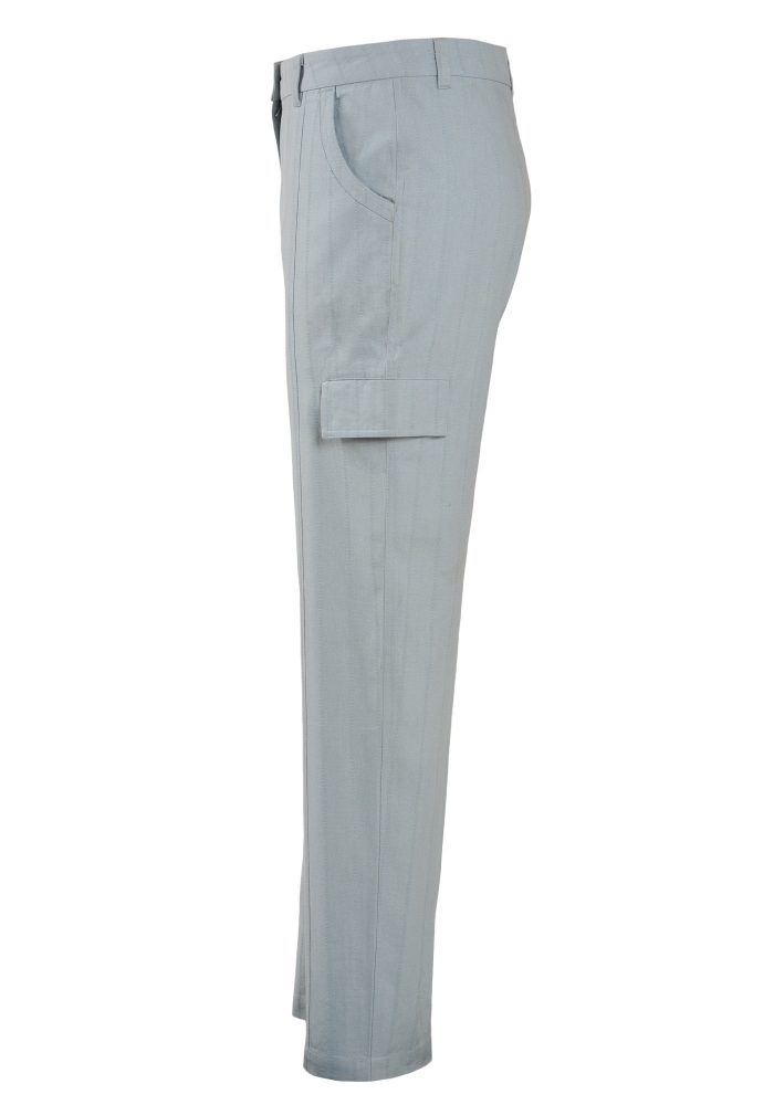 MINC eco fashion womens smart casuals Cargo Style Woven Cotton Trousers in Sky Blue