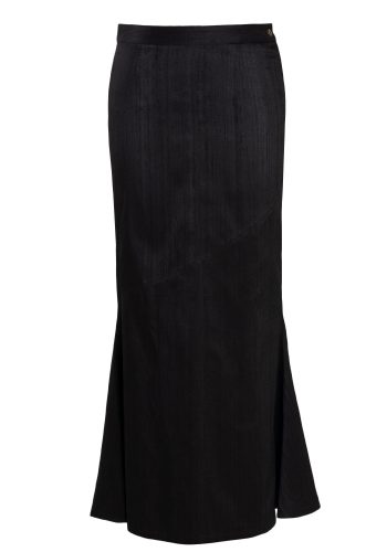 MINC ecofashion Maxi Skirt with Asymmetric Detail in Black Silk