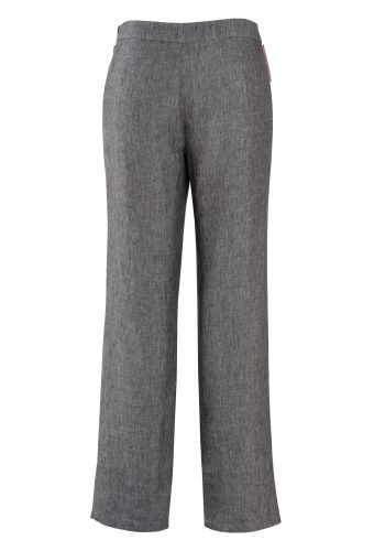 MINC ecofashion Pleated Linen Trousers in Frost Grey