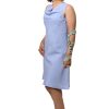 MINC Ecofashion Short Cowl Neck Dress in Lilac Linen