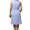 MINC Ecofriendly Couture Short Cowl Neck Dress in Lilac Linen