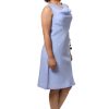 MINC Ecofriendly Womens Short Cowl Neck Dress in Lilac Linen