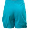 MINC Petite Blue Lagoon Embroidered Girls Shorts in Blue Cotton Twill